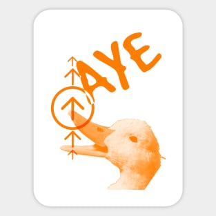 Aye Up Duck Sticker